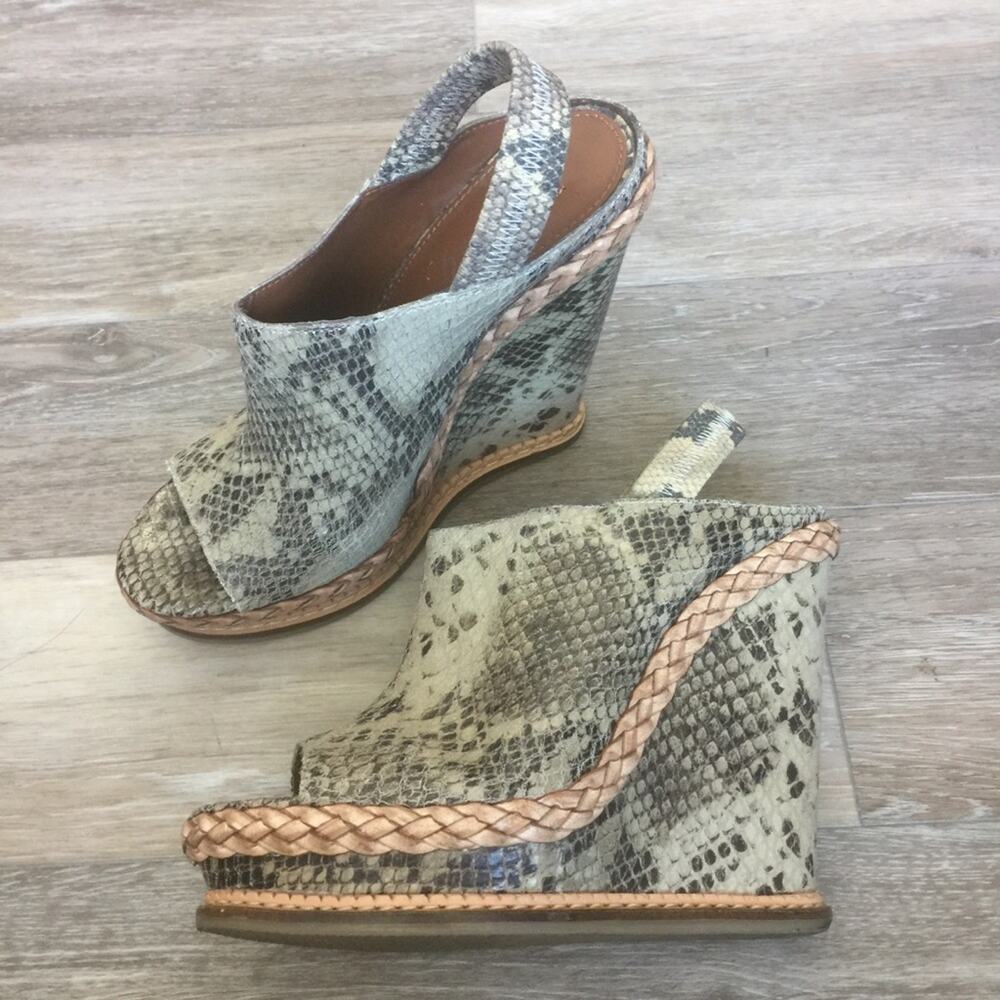 Snakeskin Slingback Wedge US 8.5